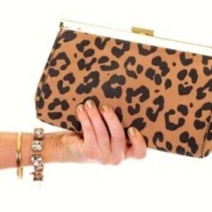J. Crew Leopard Print Clutch Bag